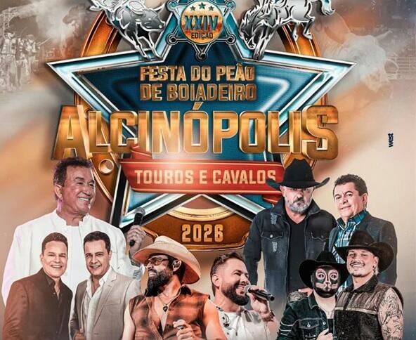 Imagem de compartilhamento para o artigo É amanhã! Alcinópolis abre a Festa do Peão com cinco dias de rodeio e grandes shows da MS Todo dia